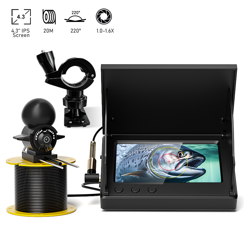 Fishing Depth Finder - Портативный эхолот с ЖК-дисплеем 4,3 дюйма,