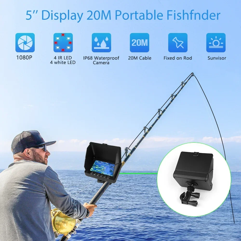 Эхолот 5,0-дюймовый ЖК-дисплей – обзор и цена Fish Finder Cable